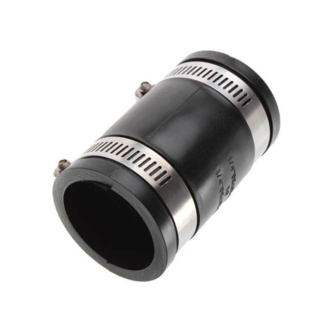 Fernco 1056-125 1-1/4" x 1-1/4" Flexible Coupling Drain Pipe (Cast Iron or PVC to Cast Iron or PVC)