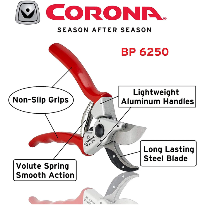 Corona Tools ALUMINUM Bypass Pruner - 1 Inch, Straight BP 6250