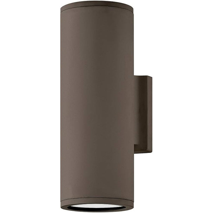 Hinkley 13594AZ-LL Coastal Elements Silo LED 12 inch Architectural Bronze Outdoor Wall Mount Lantern, Up/Down Light