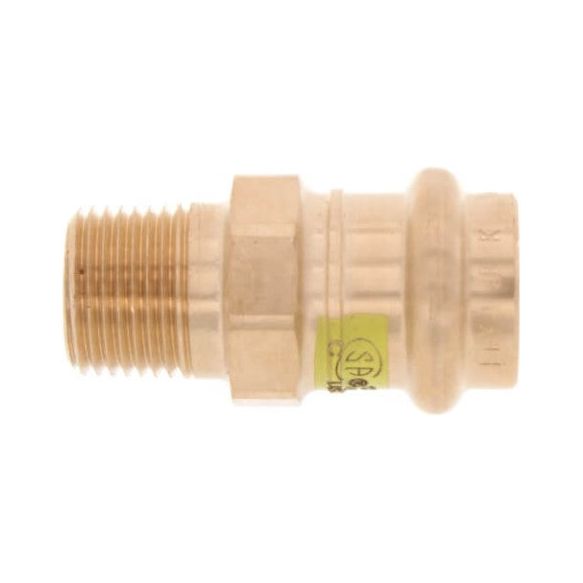 Viega 16043 1/2" x 3/8" ProPressG Bronze Male Adapter (Press x Male) (Discontinued)