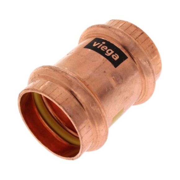 Viega 16108 1" ProPressG Copper Coupling w/ Stop (Discontinued)