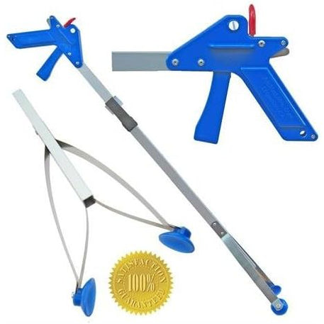 Arcmate 32" EZ Reacher Deluxe - Grabber Reacher with 5 lb. Pickup Capacity, 4.5" Wide Fingers, Locking Handle, Heat Resistant Silicone Tips - Grabber Tool