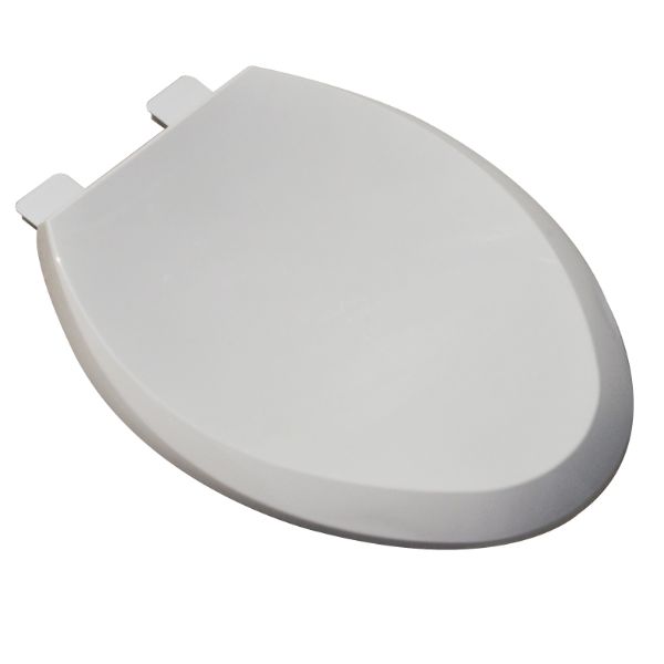 PlumbTech 261-00 Elongated Plastic Top Mount Slow Close Toilet Seat with Adjustable Release 'N' Clean Hinge, WhiteR'N'C™ Hinge™ & *Quik-Lok™ Mounting Hardware