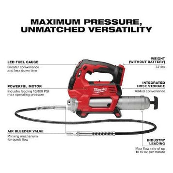 Milwaukee 2767-22GG  M18 FUEL™ 1/2" HTIW w/ Friction Ring & Grease Gun Combo Kit