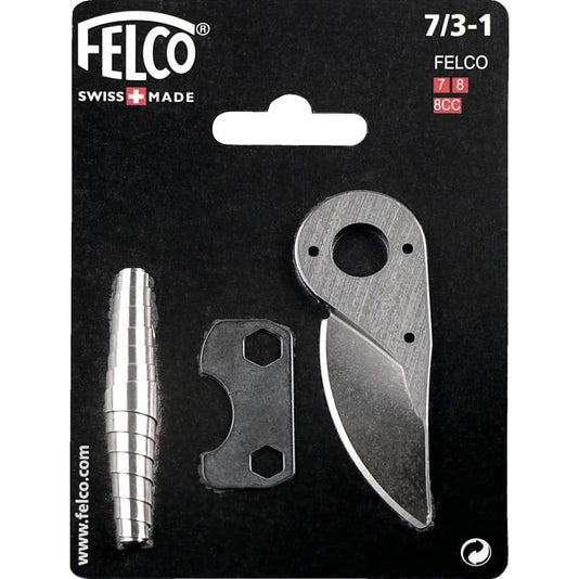 FELCO Hand Pruner Replacement Kit (7/3-1) - Spare Blade, Spring, & Adjustment Key for Garden Shears & Clippers