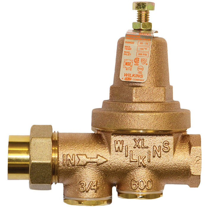 Zurn Wilkins 34-600XL 600XL FNPT Union x FNPT Pressure Reducing Valve (Lead Free)