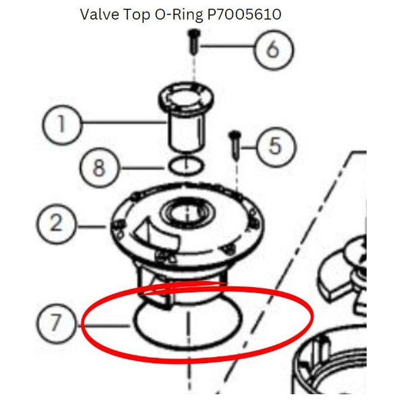 K Rain - P7005610 - 4000  Valve Top Body O-Ring