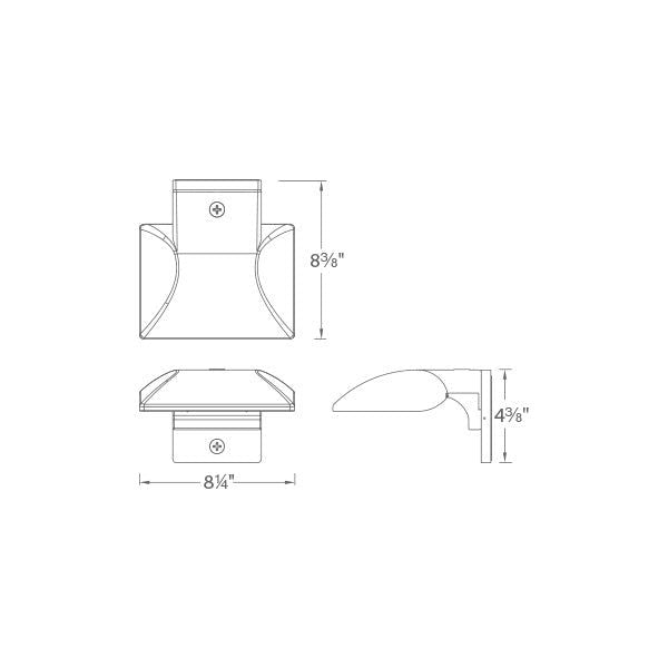 WAC Lighting - WP-LED227-30-ABZ - Endurance Hawk Wallpack Luminaire LED227 120-277V Architectural Bronze