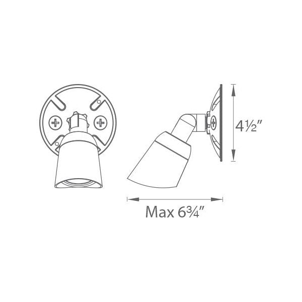 WAC Lighting - WP-LED415-50-ABK - Endurance Single Spot Wallpack Luminaire 120V 5000K Architectural Black