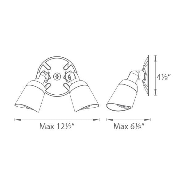 WAC Lighting - WP-LED430-30-ABK - Endurance Double Spot Wallpack Luminaire 120V 3000K  Architectural Black