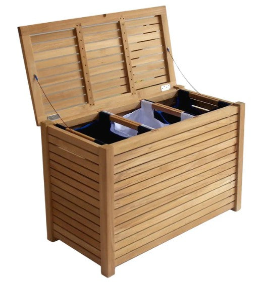 ARB - Teak Laundry Towel Box Hamper with 3 Sacks