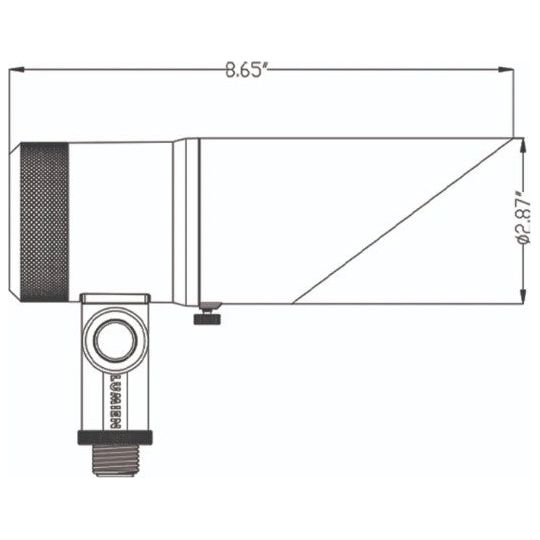 Lumien Black Aluminum Down Light, 8 Watts, Standard Dimming, 10-15V, 600 Lumens, 2700K, w/  40 Degree Beam Spread Lens & Hex Louver