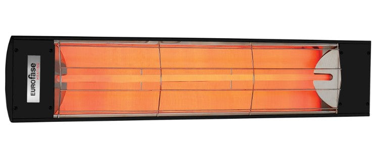 Eurofase Plug-In Series 39-Inch 1500 Watt Single Element 120V Electric Infrared Patio Heater In Black - EF15120B