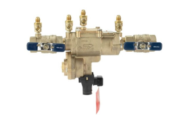 Febco -F1314 - 1 1/4 IN Bronze Reduced Pressure Zone Backflow Preventer Assembly with Quarter Turn Shutoff, Small Diameter  & Flood Sensor 860-QT-RP-FS