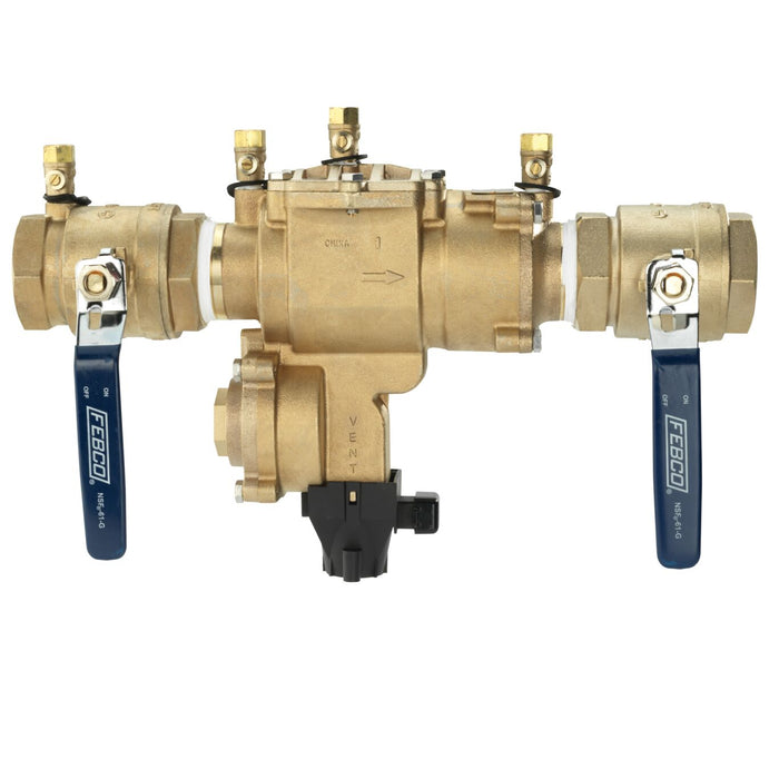 Febco - 860-QT-FS 2 - 2 IN Bronze Reduced Pressure Zone Backflow Preventer Assembly, Quarter Turn Shutoff, Small Diameter, Backflow Flood Sensor F1316