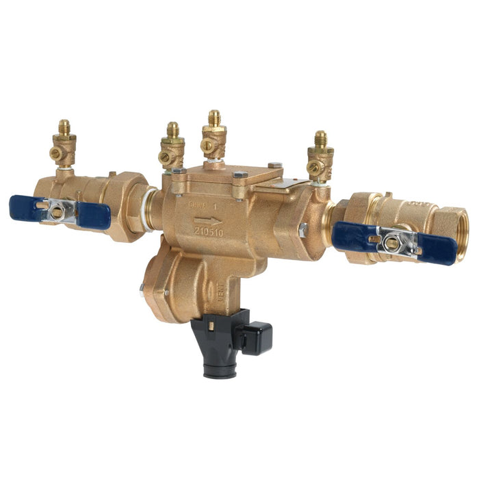 Febco - 860U-QT-FS 3/4 - 3/4 IN Bronze Reduced Pressure Zone Backflow Preventer Assembly, Quarter Turn Shutoff, Union Ball Valves, Small Diameter, Backflow Flood Sensor