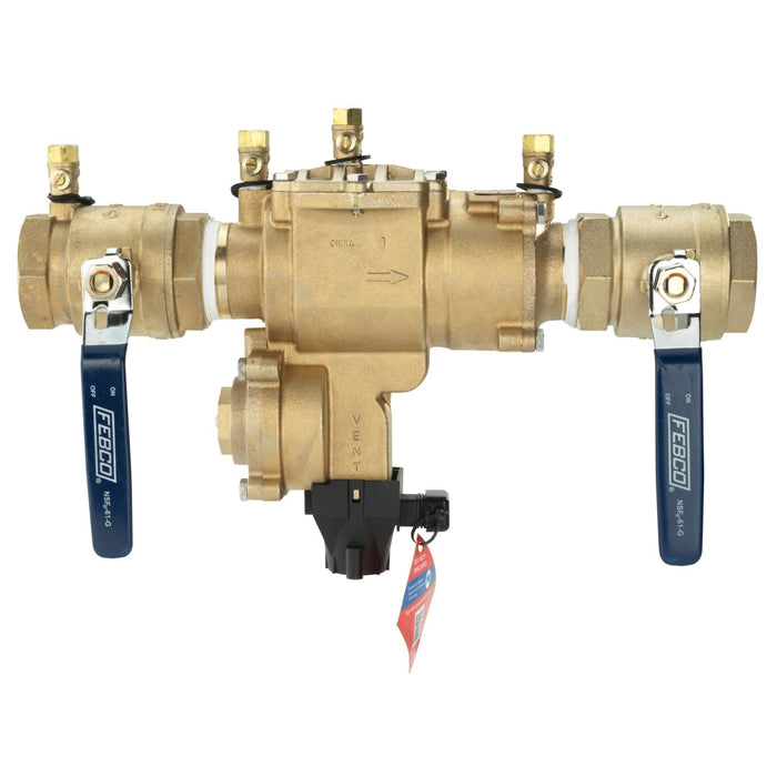 Febco - LF860-QT-FS 2 -  2 IN Lead Free Reduced Pressure Zone Backflow Preventer Assembly, Quarter Turn Shutoff, Small Diameter, Backflow Flood Sensor