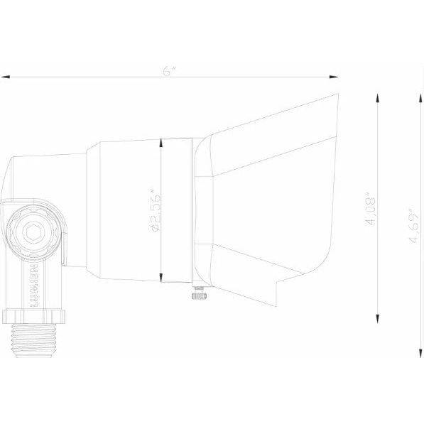 Lumien Brass Flood Light, 10 Watts,   Dimmable (WW - 2700-5700K), 10-15V, 460 Lumens, w/  15 Degree, 40 Degree, 60 Degree Beam Spread Lens & Hex Louver