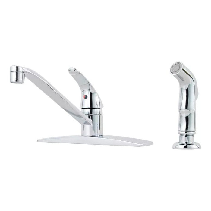 Pfister J134-444C 1-Handle Kitchen Faucet With Side Spray, Job Pack  Polished Chrome