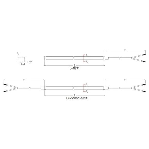 Lumien Linear, Integrated Non-Modular, Silicone-Injected - White, Side-Flex - 3' Section, 6W, 3000K, 10-15V