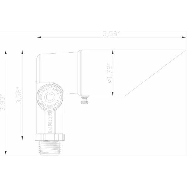 Lumien Black Aluminum Accessory Package, Micro, 37 Degree Downlight Shroud and Knuckle