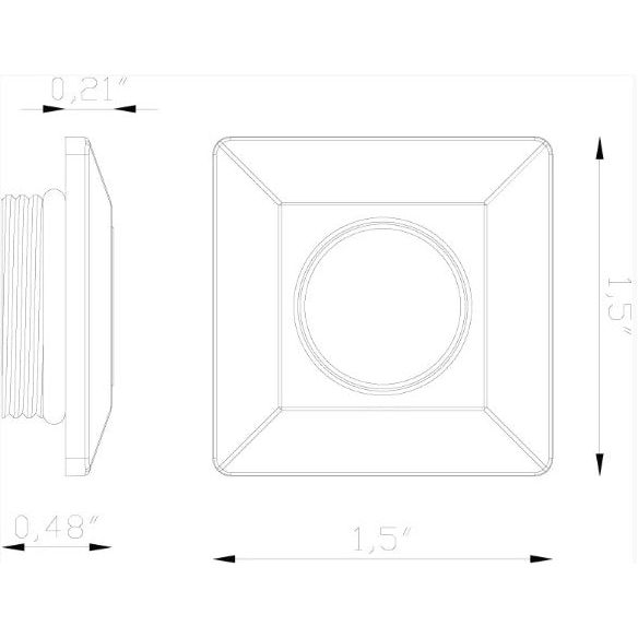 Lumien Nano Light, Recessed, Square, Flush Accessory