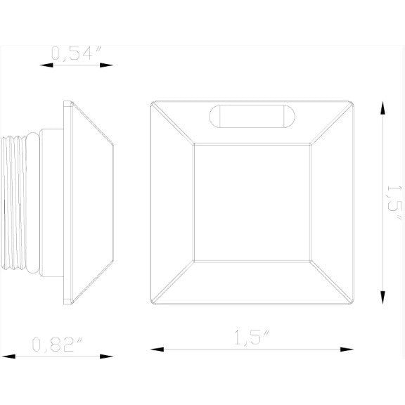 Lumien Nano Light, Recessed, Square, (1) Side Light Accessory