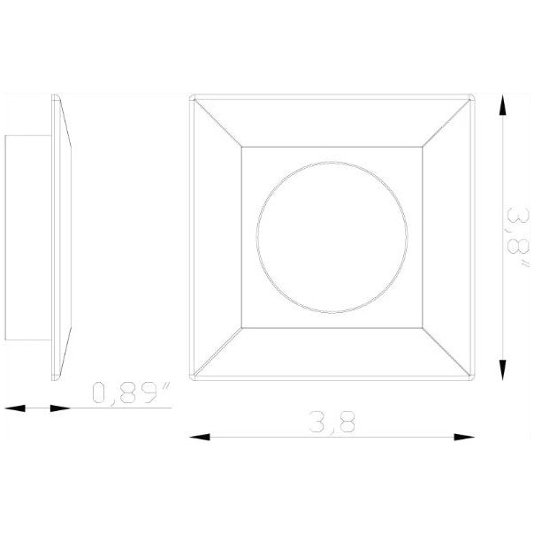 Lumien Macro Light, Recessed, Square, Flush Accessory