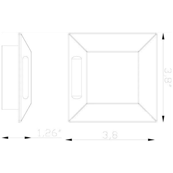 Lumien Macro Light, Recessed, Square, (1) Side Light Accessory