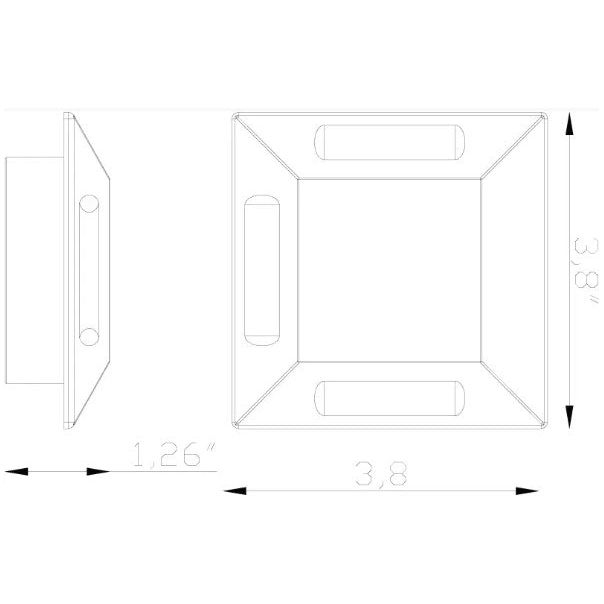 Lumien Macro Light, Recessed, Square, (3) Side Lights Accessory