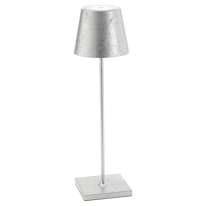 Zafferano Poldina Pro Table Lamp LD0340BFA Silver Leaf