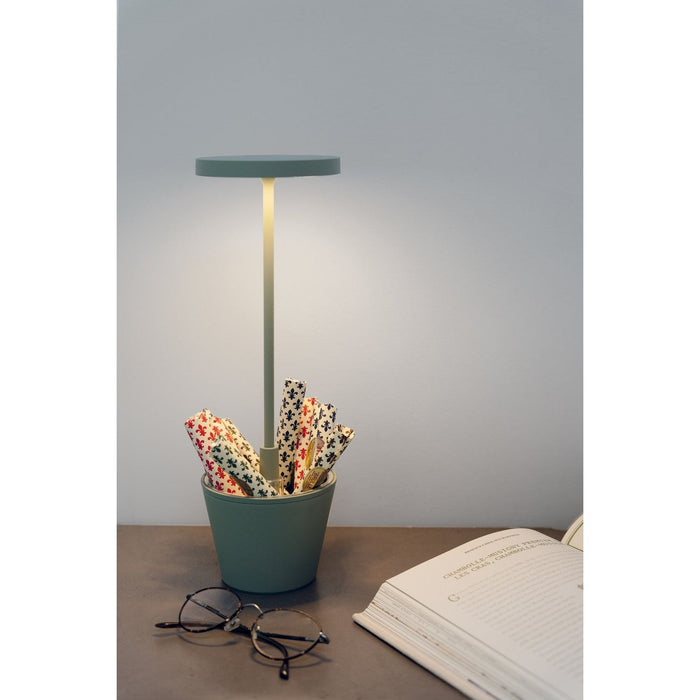 Zafferano Poldina UpsideDown Table Lamp LD0420G4 Sage Green