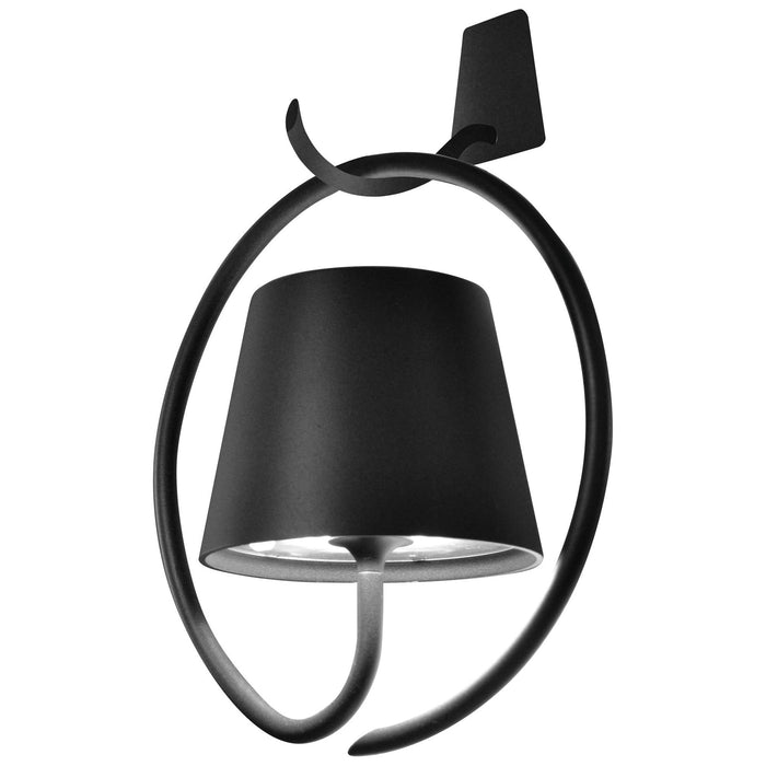 Zafferano Poldina Wall Magnetic Lamp w/ Bracket LD0689N4  Dark grey