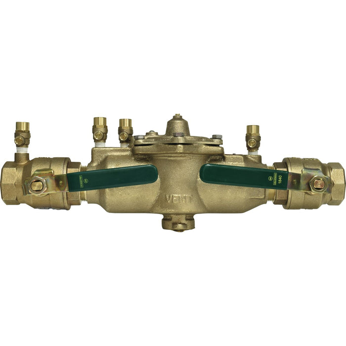 Watts - 1 1/2-LF2009M2-QT - 1 1/2 IN Lead Free Reduced Pressure Zone Backflow Preventer Assembly, 1/4 Turn Shutoff Valves, Lever Handles (Discontinued)