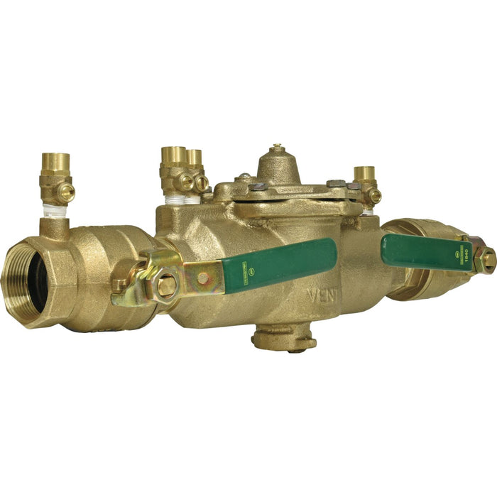 Watts - 1 1/2-LF2009M2-QT - 1 1/2 IN Lead Free Reduced Pressure Zone Backflow Preventer Assembly, 1/4 Turn Shutoff Valves, Lever Handles (Discontinued)