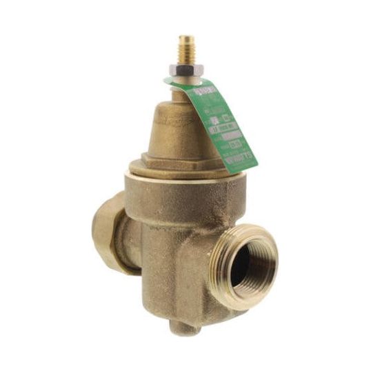 Watts LFN55BM1 U 3/4 3/4 IN Lead Free Water Pressure Reducing Valve, NPT Thread Union x NPT Female, Max Work 400 psi, Adjust 25-75 psi