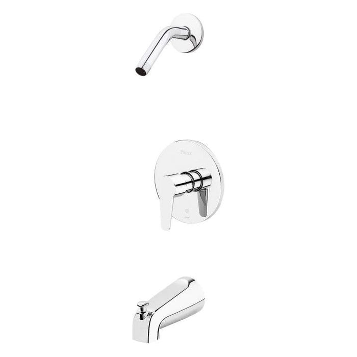 Pfister R89-0700 Pfirst Modern 1-Handle Tub & Shower Trim Kit Without Showerhead  Polished Chrome