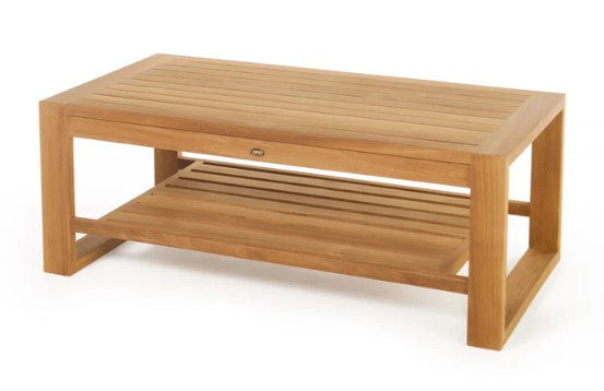 ARB - Teak Coffee Table with Shelf Seville - Rectangular 47 x 24" (120 x 60 cm)