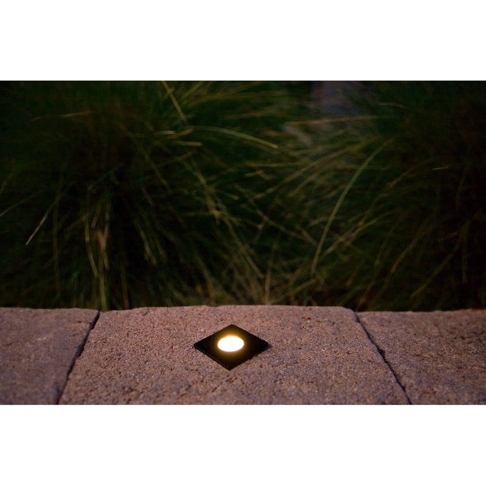 Brilliance VersaBeam Brass Square Flange Honeycomb Louver & Clear Spacer in Black