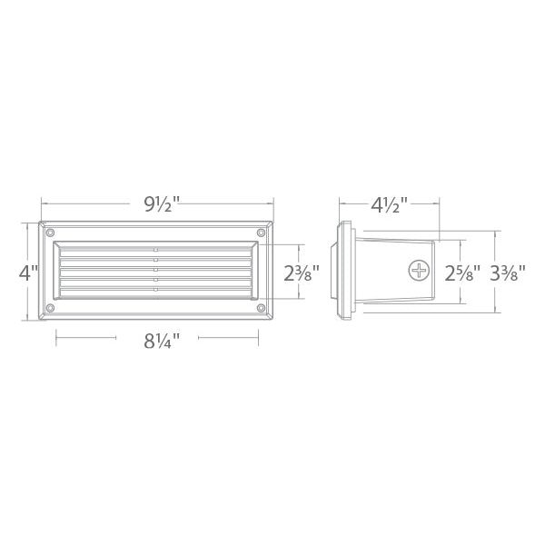 WAC Lighting - WL-5205-30-aBK - ENDURANCE BRICK LIGHT-LOUVERS 3000 Black