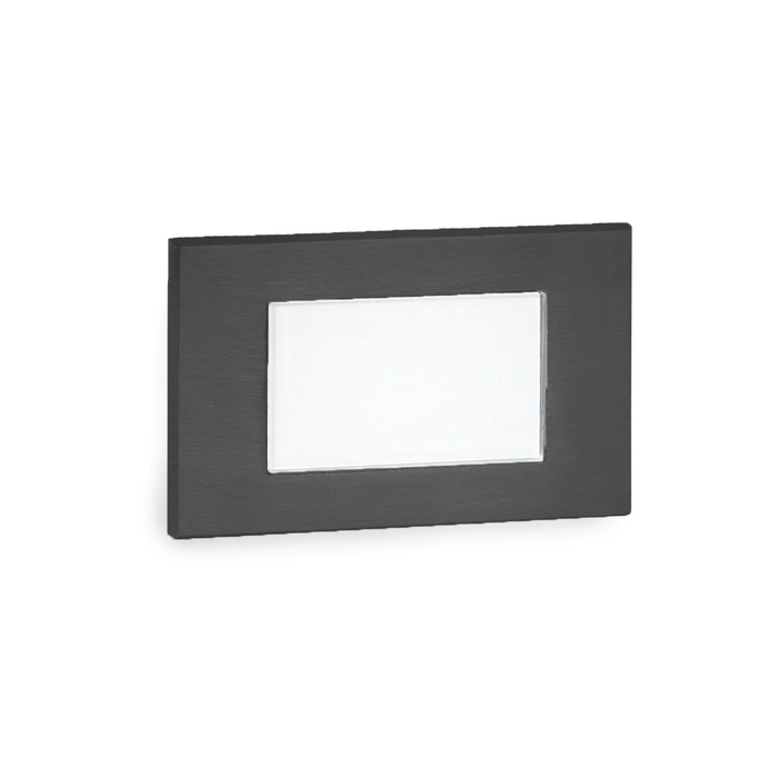 WAC WL-LED130 Step And Wall Light Amber 120V Black on Aluminum WL-LED130-AM-BK