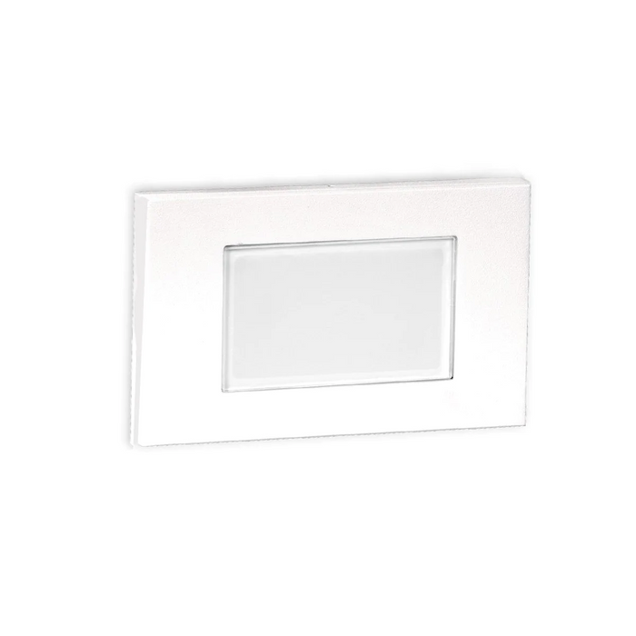 WAC WL-LED130 Step And Wall Light Amber 120V White on Aluminum WL-LED130-AM-WT