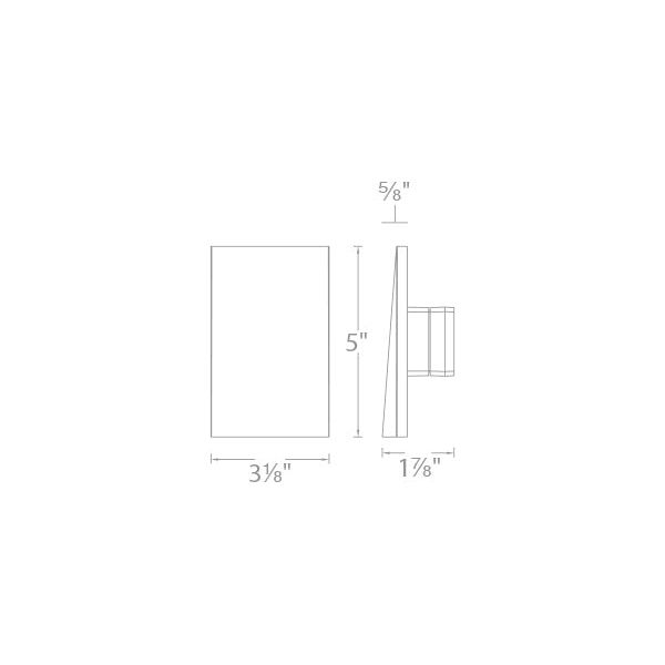 WAC Lighting - WL-LED210F-AM-BK - Step And Wall Light Amber 277V  Black on Aluminum