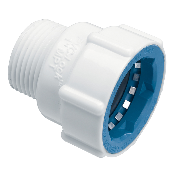 Hydro-Rain - PVCL-436-010 - PVC-Lock® 1" PVC-Lock x 1" MPT Adapter