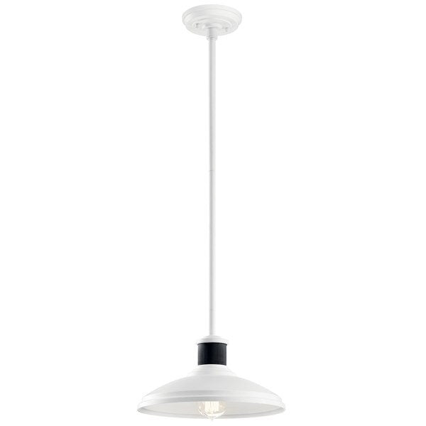 Kichler 49982WH Allenbury™ Colgante convertible de 1 luz blanco