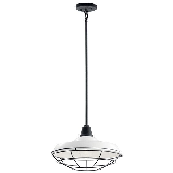 Kichler - 49993BK - Pier 1 Light 16" Convertible Pendant Black