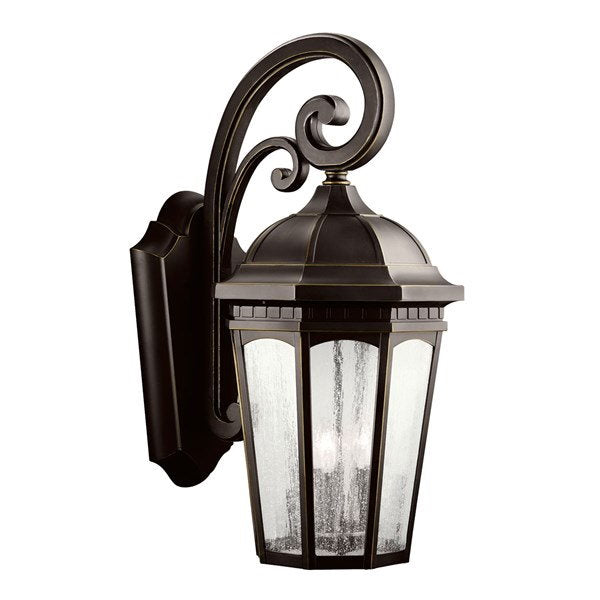 Kichler - 9035RZ - Courtyard™ 3 Light Wall Light Rubbed Bronze™