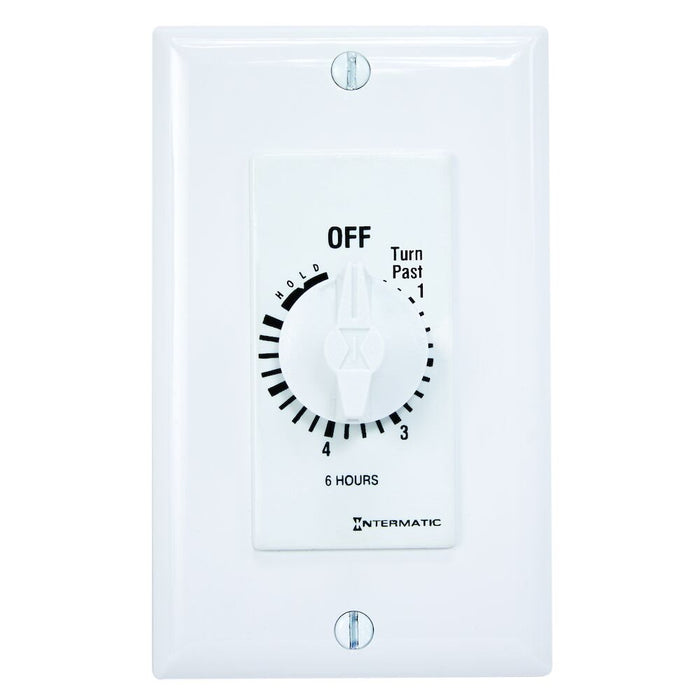 Intermatic FD6HHW Temporizador de cuenta regresiva con resorte, estilo decorador, blanco