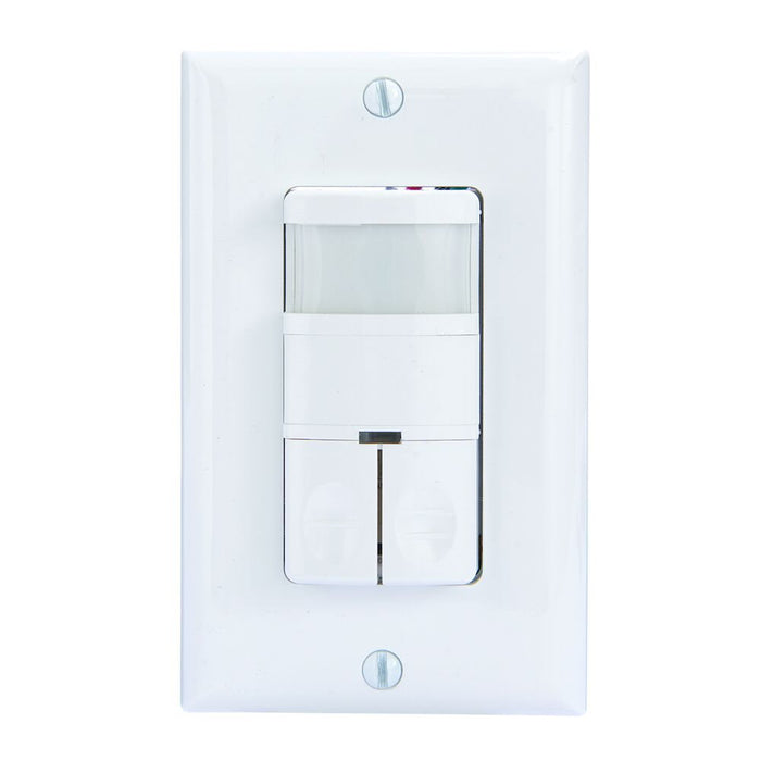 Intermatic IOS-DDR-WH Sensor de ocupación de pared de carga dual de grado comercial, blanco