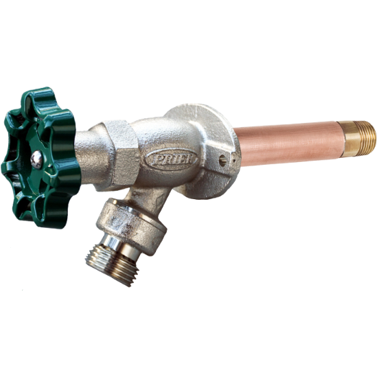 Prier - P-154F04-LF - P-154F 4" Hose Thread Anti-Siphon Vacuum Breaker Wall Hydrant; 3/4" SWT **Lead Free**